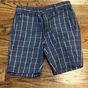 Janie and Jack Blue Plaid Shorts Boys size 6